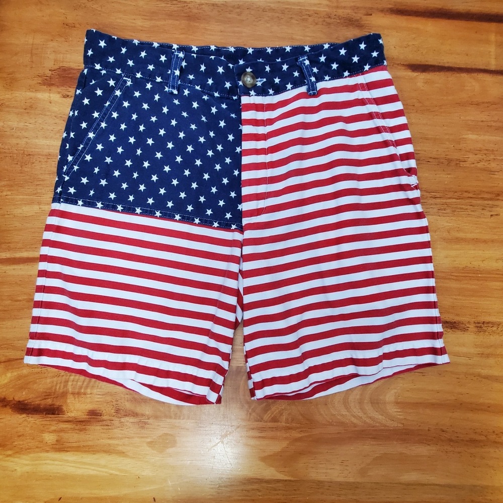 Chubbies Mericas American Flag USA Mens Shorts 30 Cotton Patriotic Stars Stripes